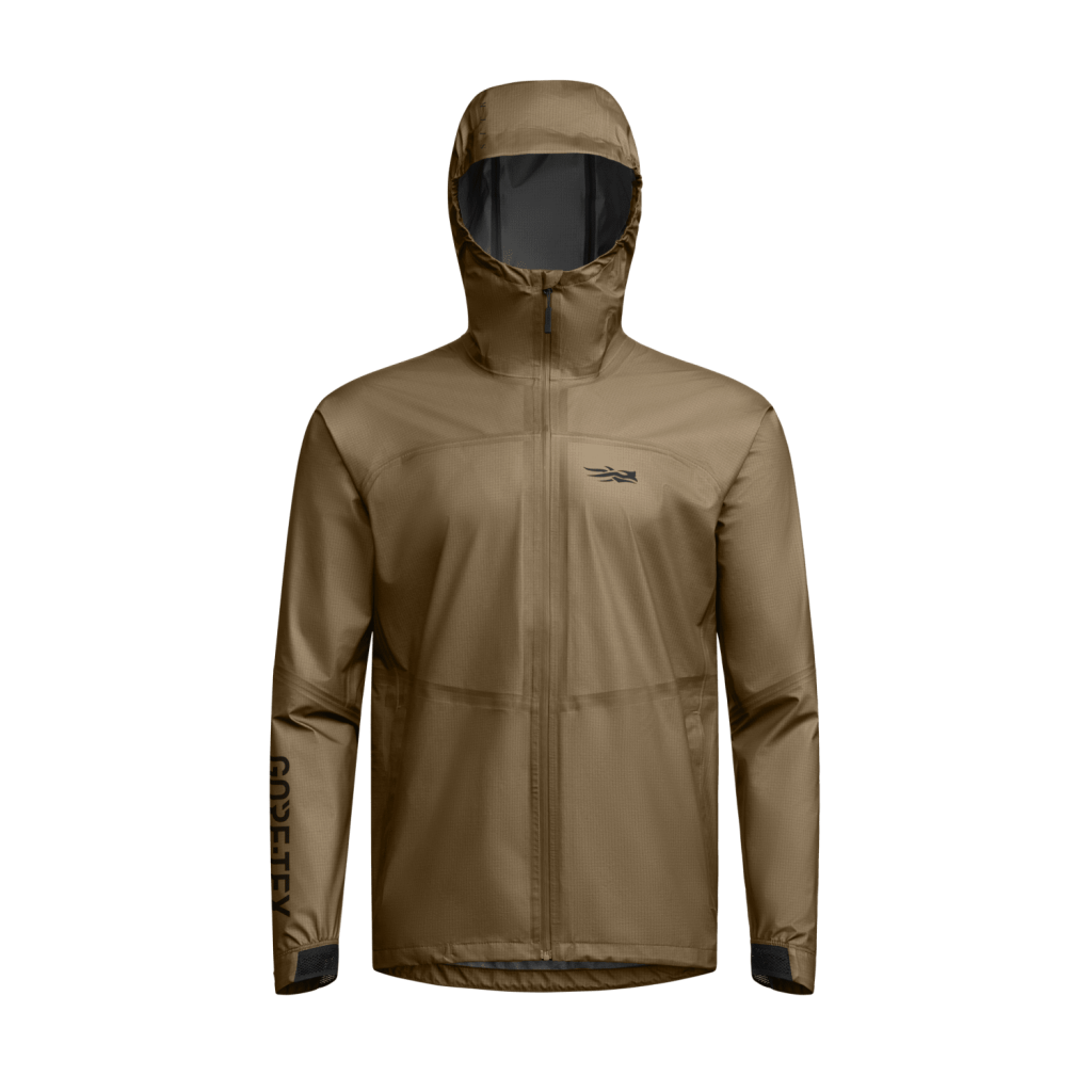 SITKA Gear Dew Point UL Jacket in Coyote color - ultralight GORE-TEX rain protection for hunters